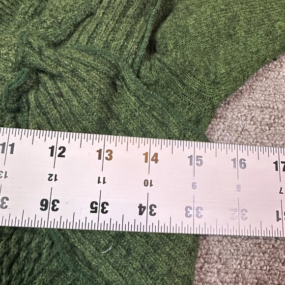 Anthropologie MOTH Forest Green Bow Embellished Cardigan Sweater Women's Small - Picture 4 of 8